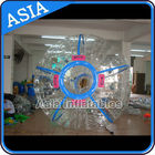 Ce Certificated Transparent Inflatable Zorb Ball In Clear With Color Stirps