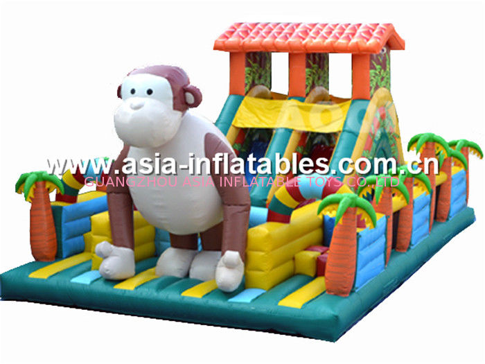 Inflatable Monkey Fun City / Inflatable Animal Funcity For Sale
