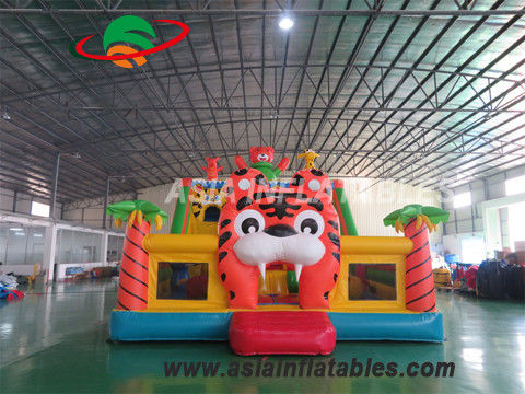 0.55mm PVC Tarpaulin 8 X 6M Tiger Inflatable City Fun